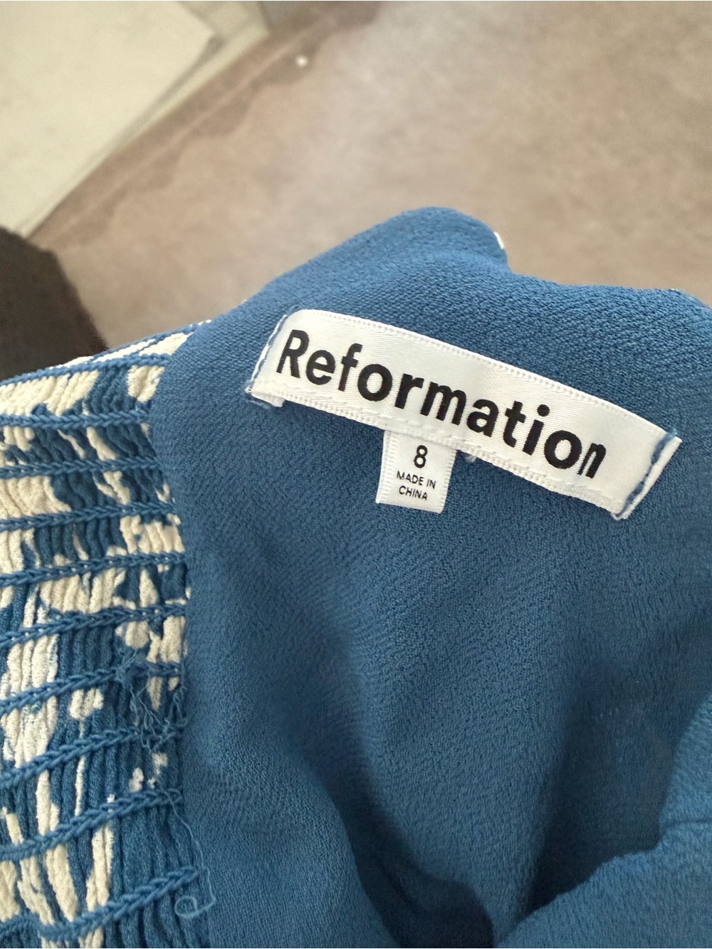Reformation Besse Cyanotype Midi Dress - Picture 5 of 5